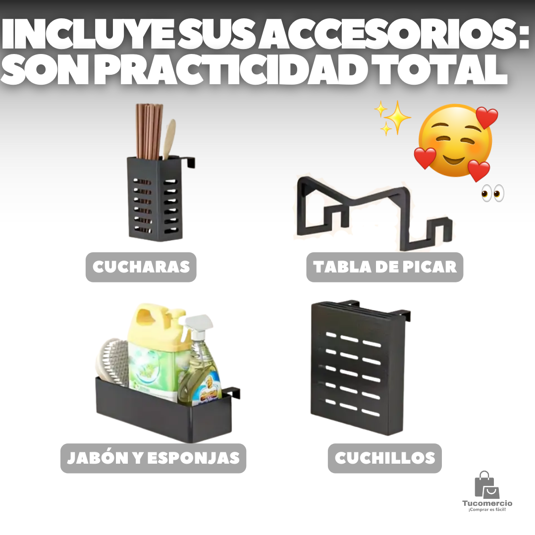 Platero elevado en acero inoxidable 65cm