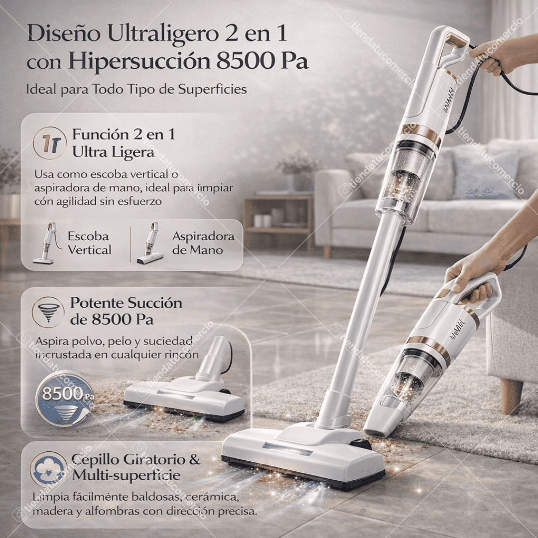 LUMINA VAC™ — Aspiradora Vertical Inteligente