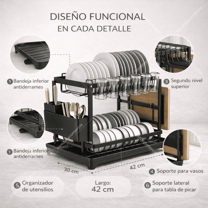 NovaRack™ – Escurridor Premium de 2 Niveles