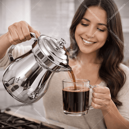 Olleta cafetera y chocolatera 2 Litros en Acero inoxidable Quirurgico: calidad suiza