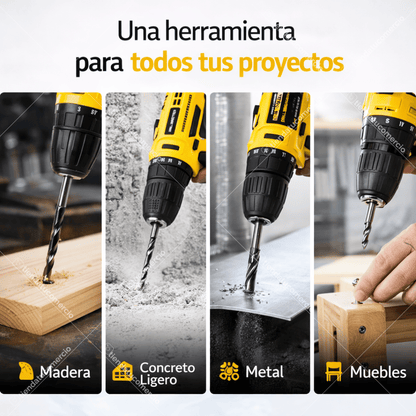DRILLMASTER PRO™ 48V - Kit Profesional de Taladro Inalámbrico