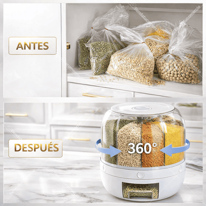 Dispenlux™ — Organizador Circular para Alimentos Secos
