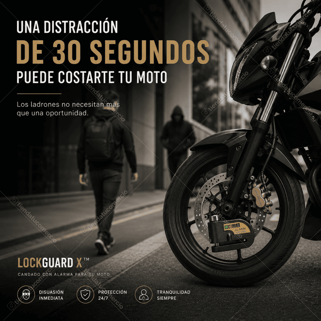 LOCKGUARD X™ — Candado Antirrobo con Alarma Inteligente