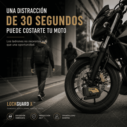 LOCKGUARD X™ — Candado Antirrobo con Alarma Inteligente