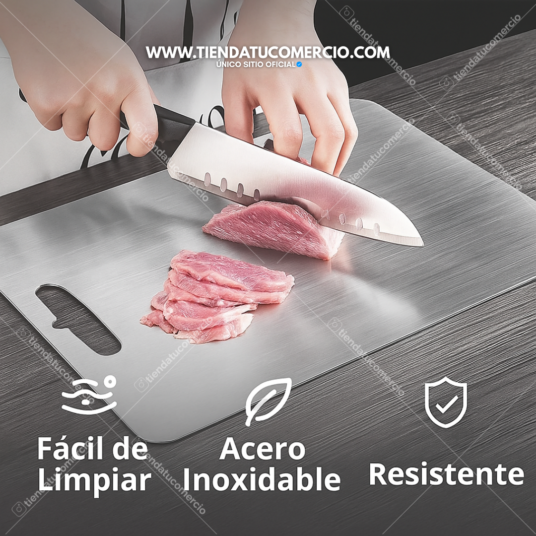 Tabla de picar en Acero Inoxidable 29cm x 20cm