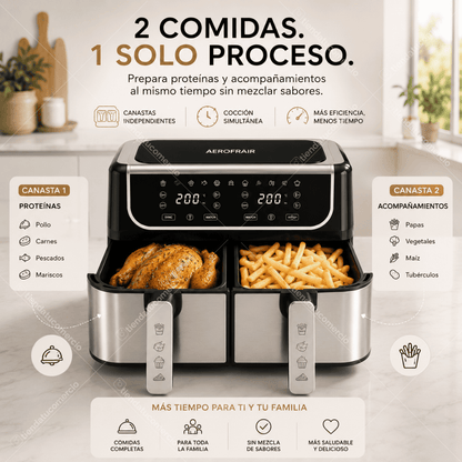 AEROFRAIR DOBLE 9L™ – Freidora de Doble Canasta