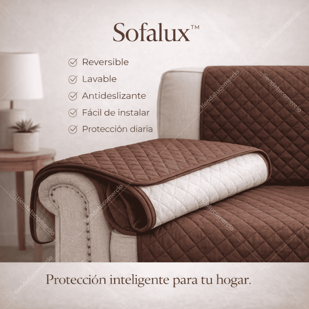 Sofalux™ — Protector Reversible para Sofá 3 Puestos