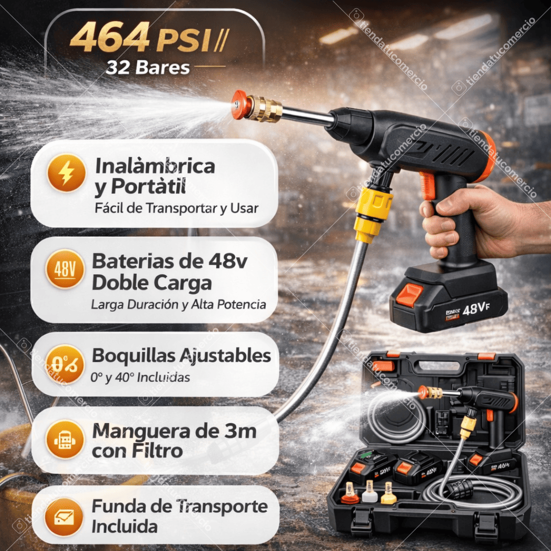 Hidrolavadora Multifuncional Portátil de 48V