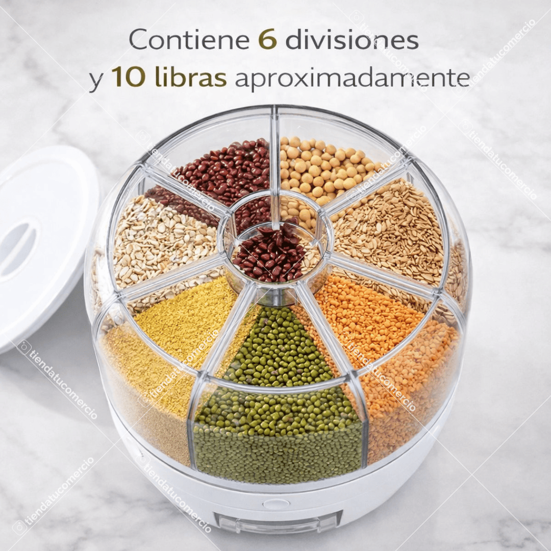 Dispenlux™ — Organizador Circular para Alimentos Secos