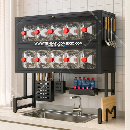 Platero Premium doble cajón en acero inoxidable