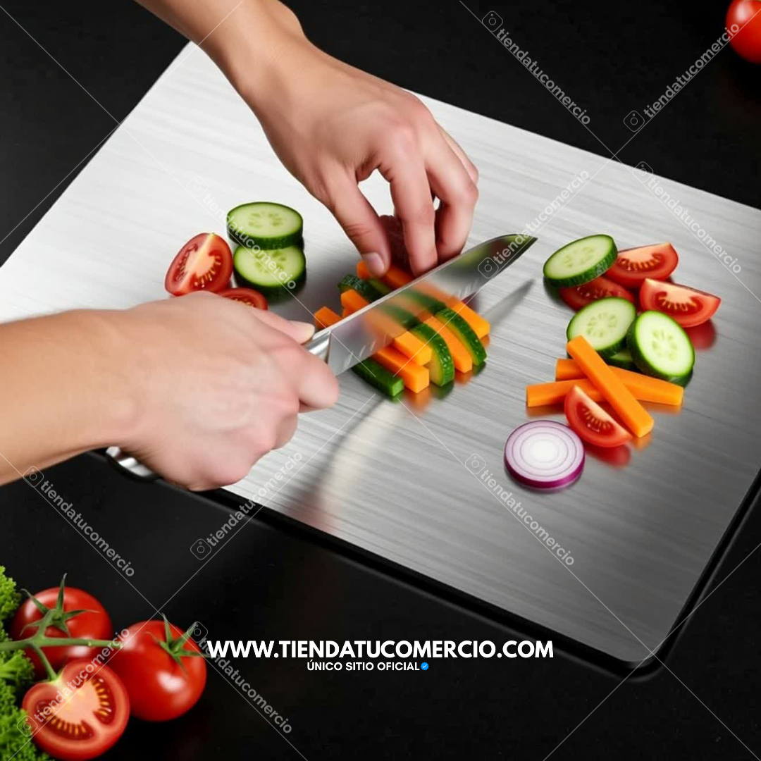 Tabla de picar en Acero Inoxidable 29cm x 20cm