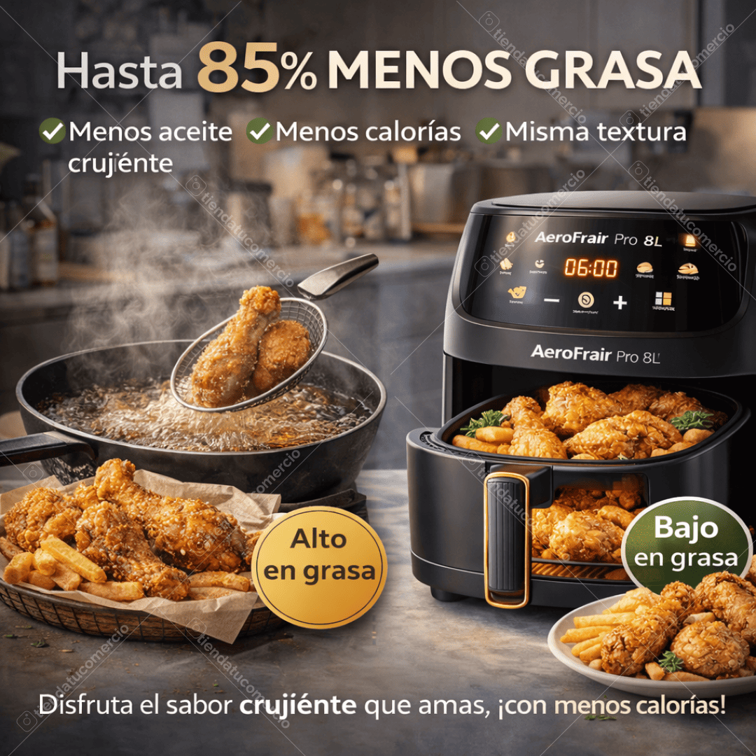 AEROFRAIR PRO 8L™ – Freidora de Aire Inteligente