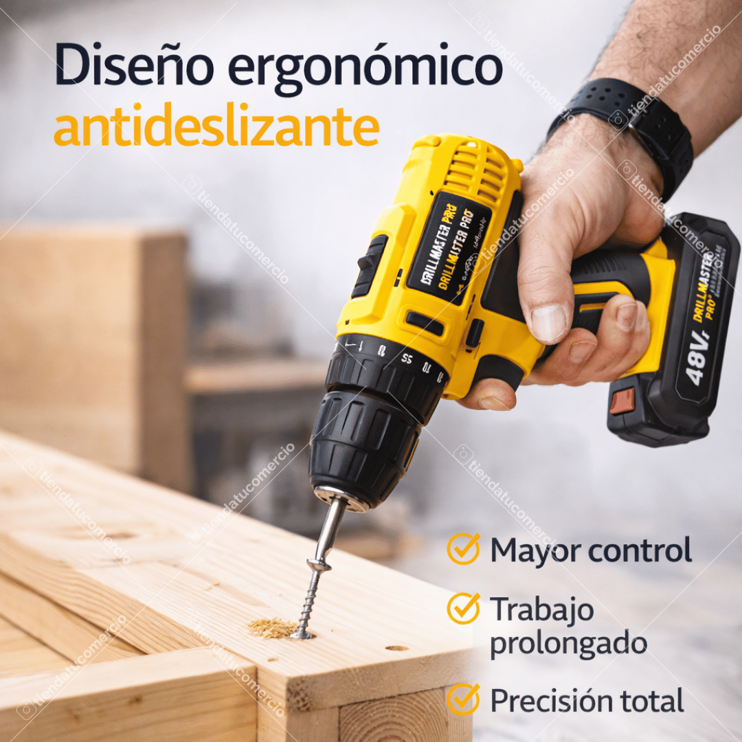 DRILLMASTER PRO™ 48V - Kit Profesional de Taladro Inalámbrico