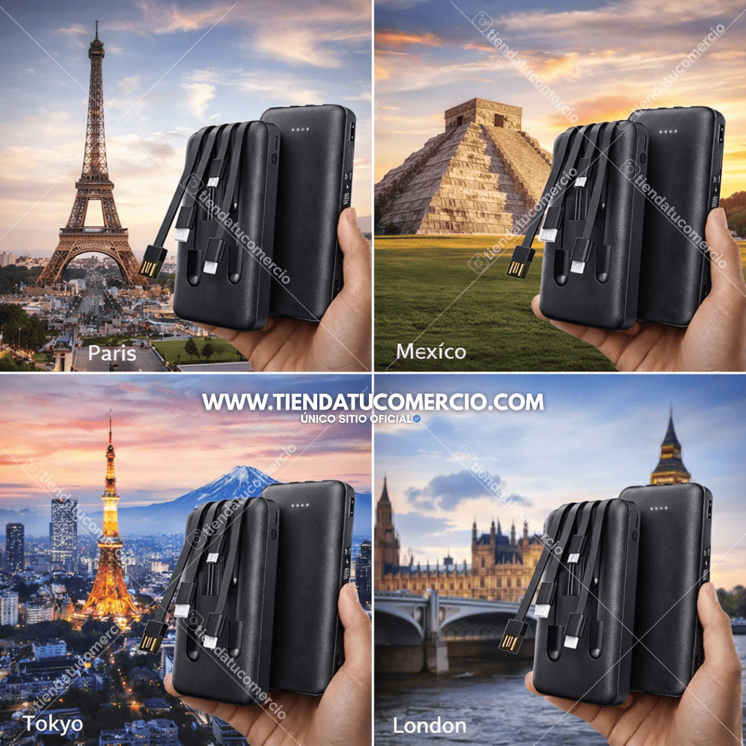 Super Power Bank 4 entradas full dispositivos