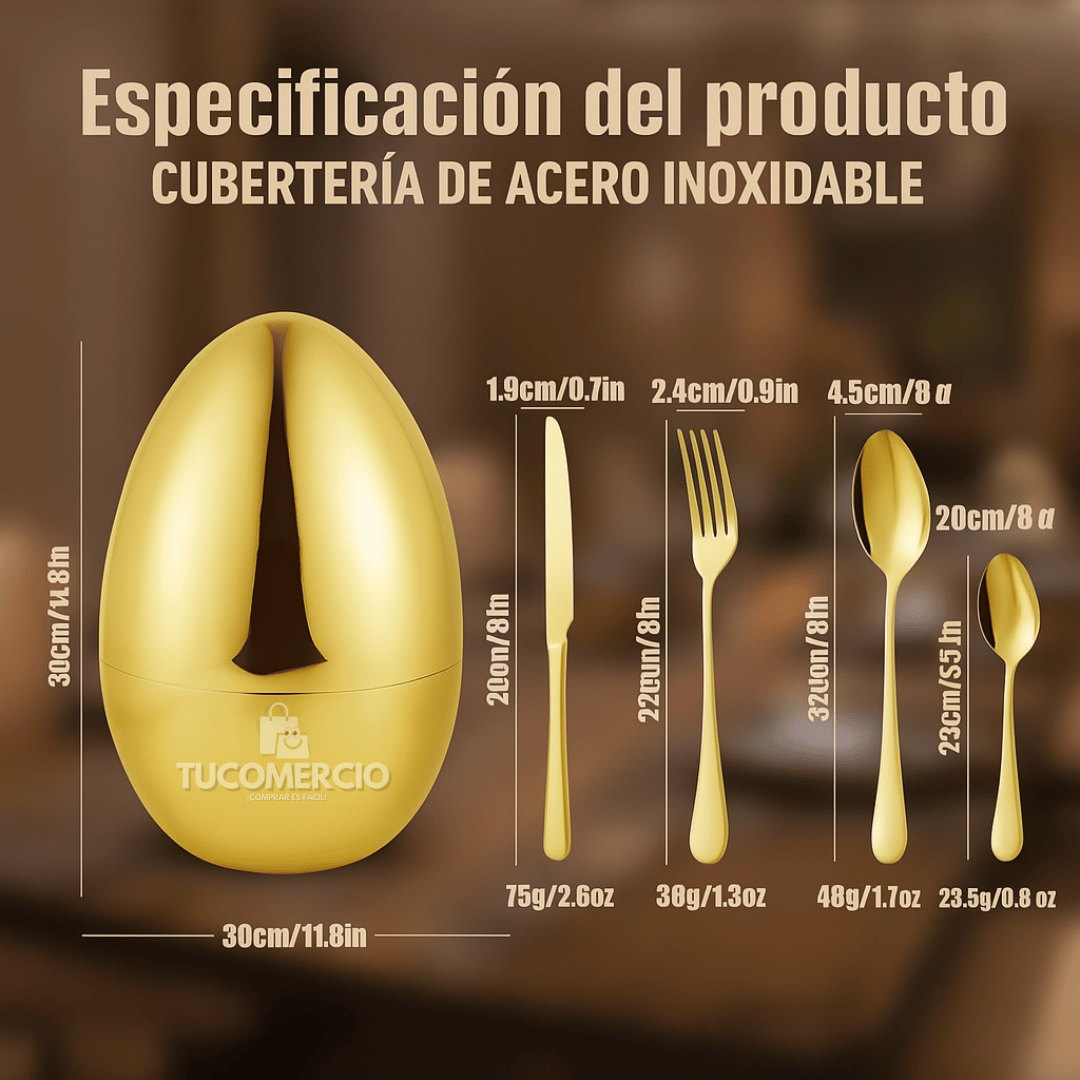 Set de cubiertos en Acero Inoxidable 24 PIEZAS