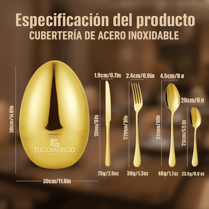 Set de cubiertos en Acero Inoxidable 24 PIEZAS