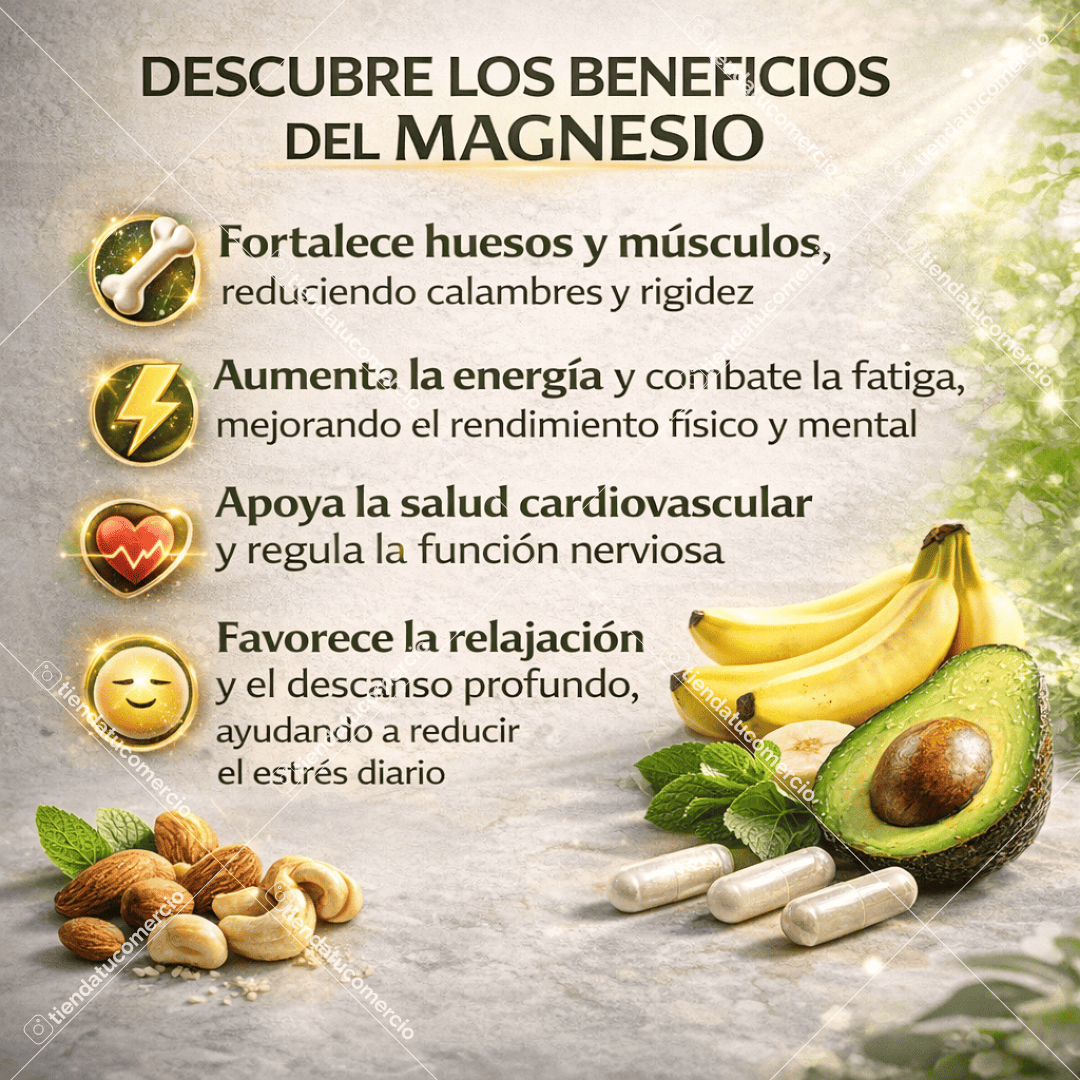 Magnesio Complex 8 Tipos | Energía, Descanso Profundo y Salud Muscular
