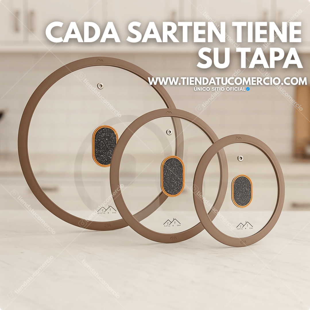 Juego de 3 sartenes en marmol SWISSHOME calidad PREMIUM