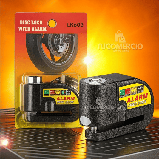 Candado con Alarma ANTIROBO para disco de Moto o Bicicleta