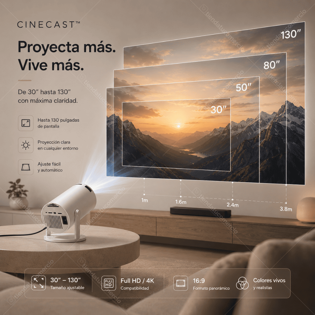 CINECAST™ - Proyector Smart Cinema 4K Portátil