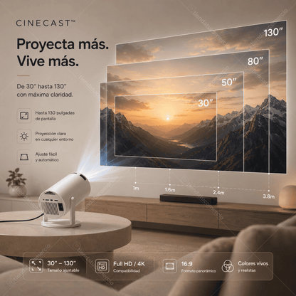 CINECAST™ - Proyector Smart Cinema 4K Portátil