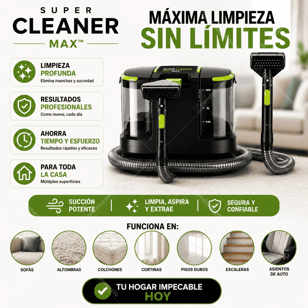 SUPER CLEANER MAX™ - Potente aspiradora 2 en 1