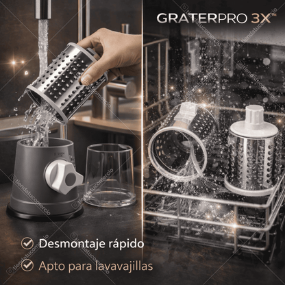 GRATER PRO 3X™ — Rallador Multifunción Profesional