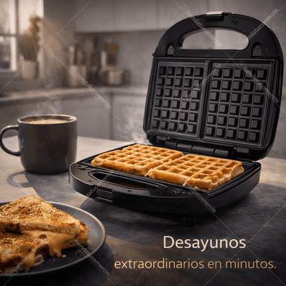 GRILLMASTER 4X™ — Sandwichera Multifunción Pro