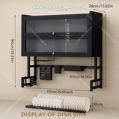 Platero Premium doble cajón en acero inoxidable