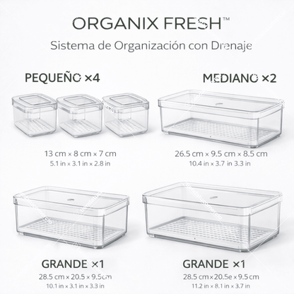 ORGANIX FRESH™ — Sistema de Organización con Drenaje inteligente x7