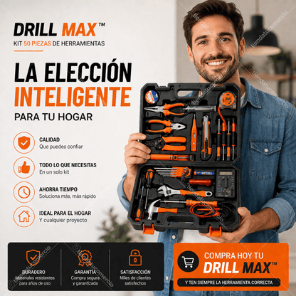 DRILL MAX™ – Kit 50 Piezas de Herramientas