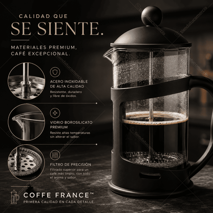 COFFE FRANCE™ - Prensa francesa de 1 litro