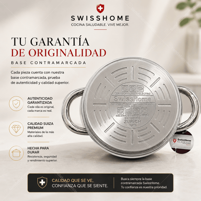 SWISSHOME ELITE™ — Juego de Ollas Acero Quirúrgico