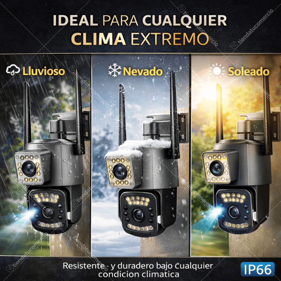 Cámara de Seguridad Inteligente Doble Lente 360° Pro