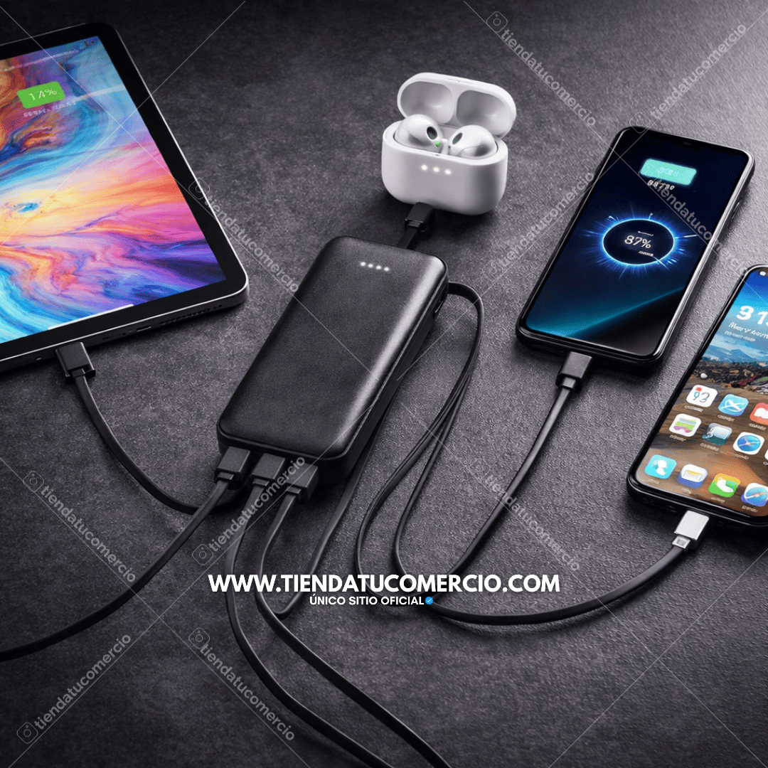 Super Power Bank 4 entradas full dispositivos