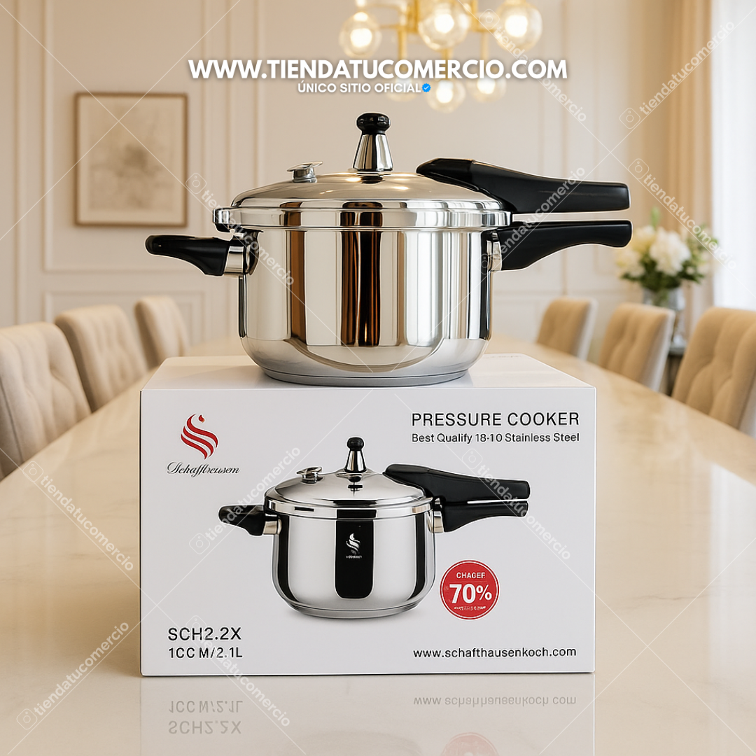 Olla Express a presión en acero inoxidable grado quirúrgico 5 Litros