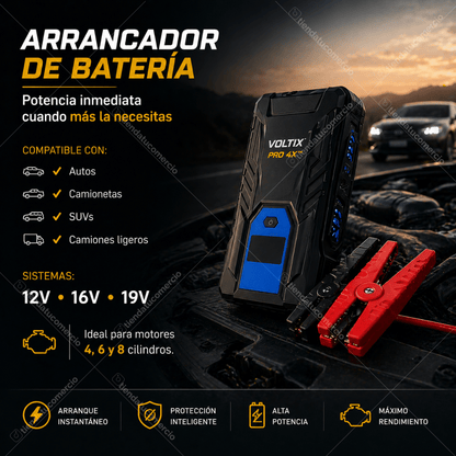 VOLTIX PRO 4X™  – Kit de Emergencia Automotriz 4 en 1