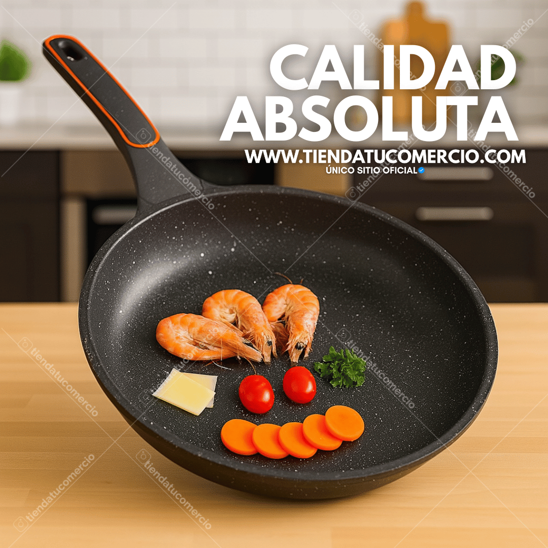 Juego de 3 sartenes en marmol SWISSHOME calidad PREMIUM