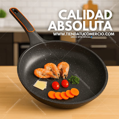 Juego de 3 sartenes en marmol SWISSHOME calidad PREMIUM