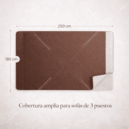 Sofalux™ — Protector Reversible para Sofá 3 Puestos