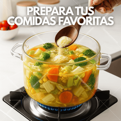 CRYSTALCOOK™ — Olla de Borosilicato 1.5L Resistente al Calor