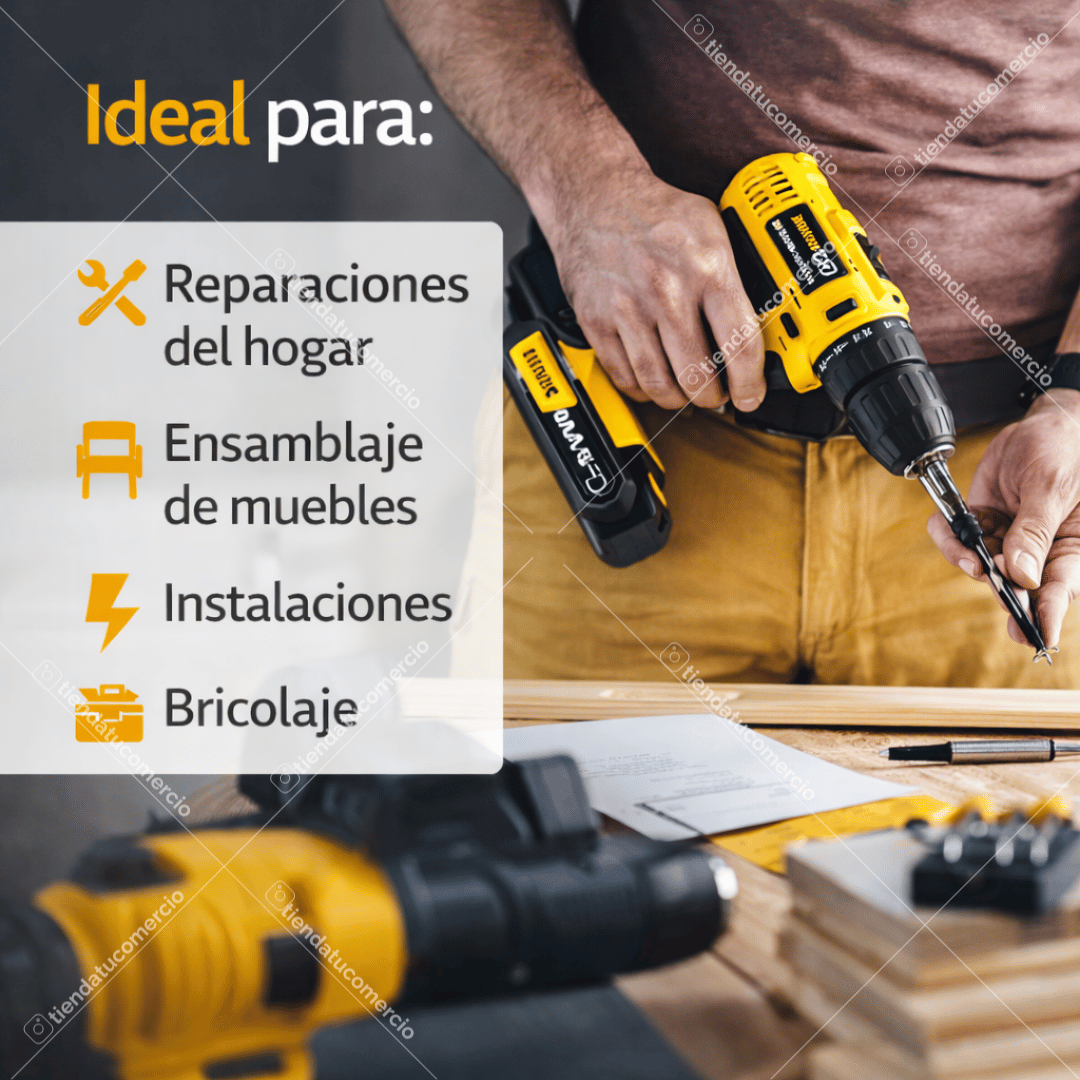 DRILLMASTER PRO™ 48V - Kit Profesional de Taladro Inalámbrico