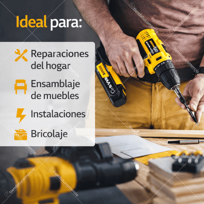 DRILLMASTER PRO™ 48V - Kit Profesional de Taladro Inalámbrico