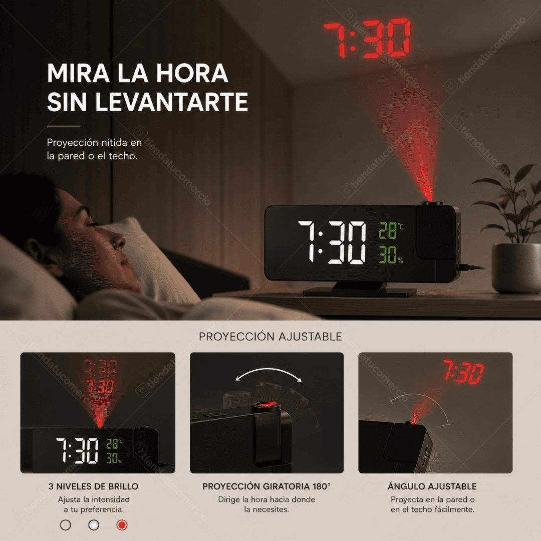 ZENOVA™ — Reloj Despertador Digital LED