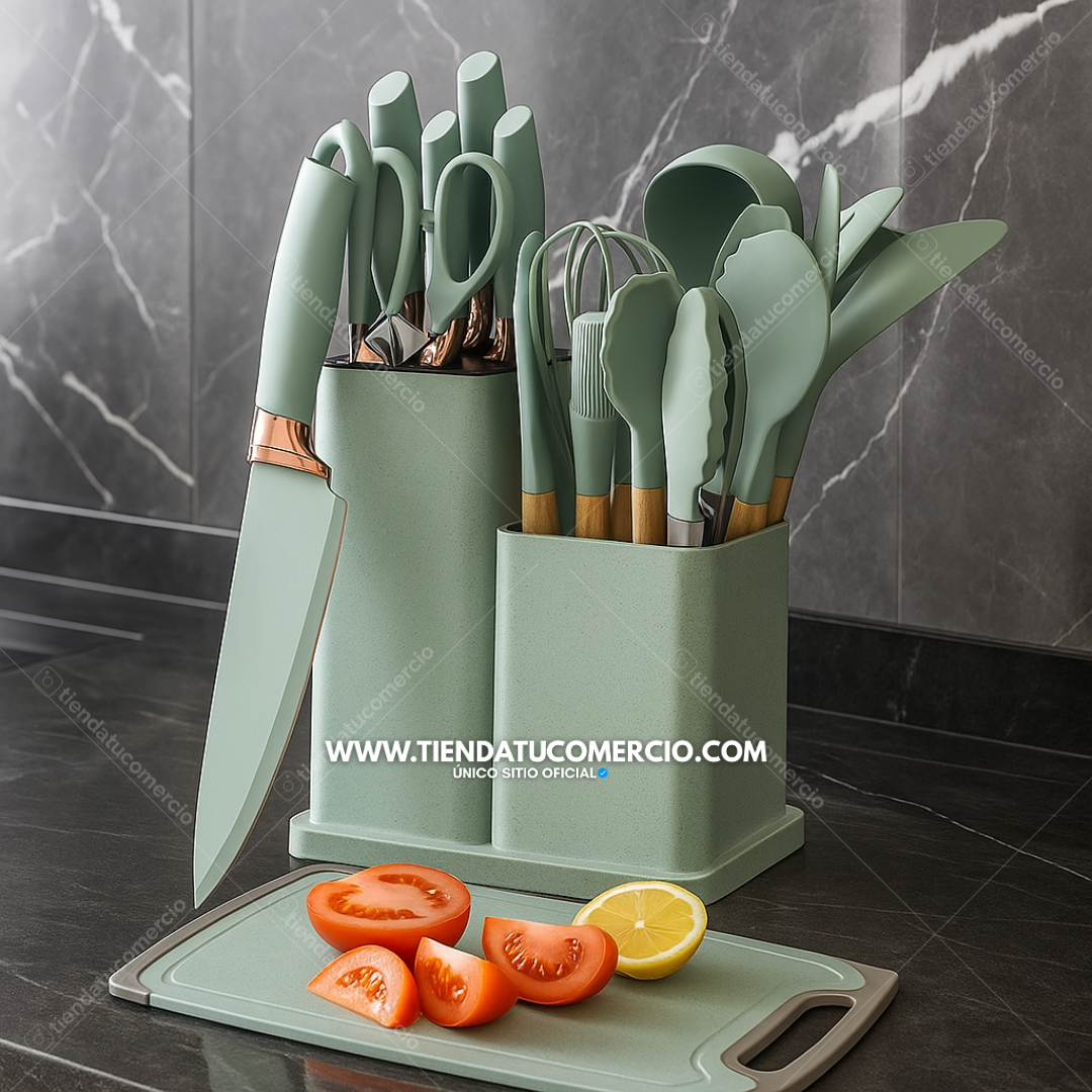 Set de 19 utensilios de cocina I calidad superior