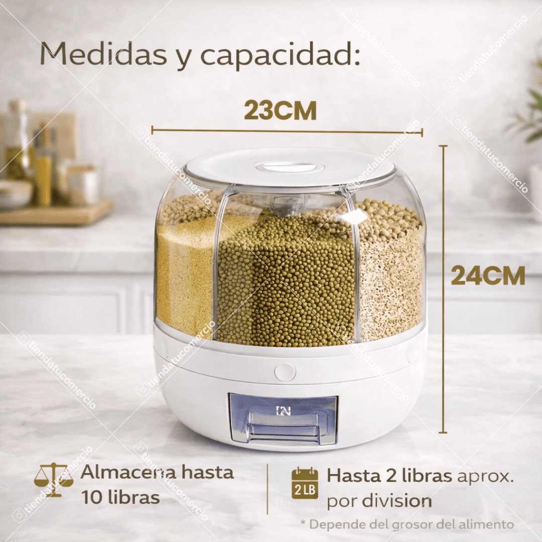 Dispenlux™ — Organizador Circular para Alimentos Secos