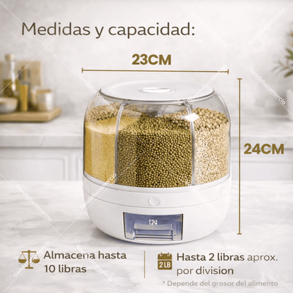 Dispenlux™ — Organizador Circular para Alimentos Secos