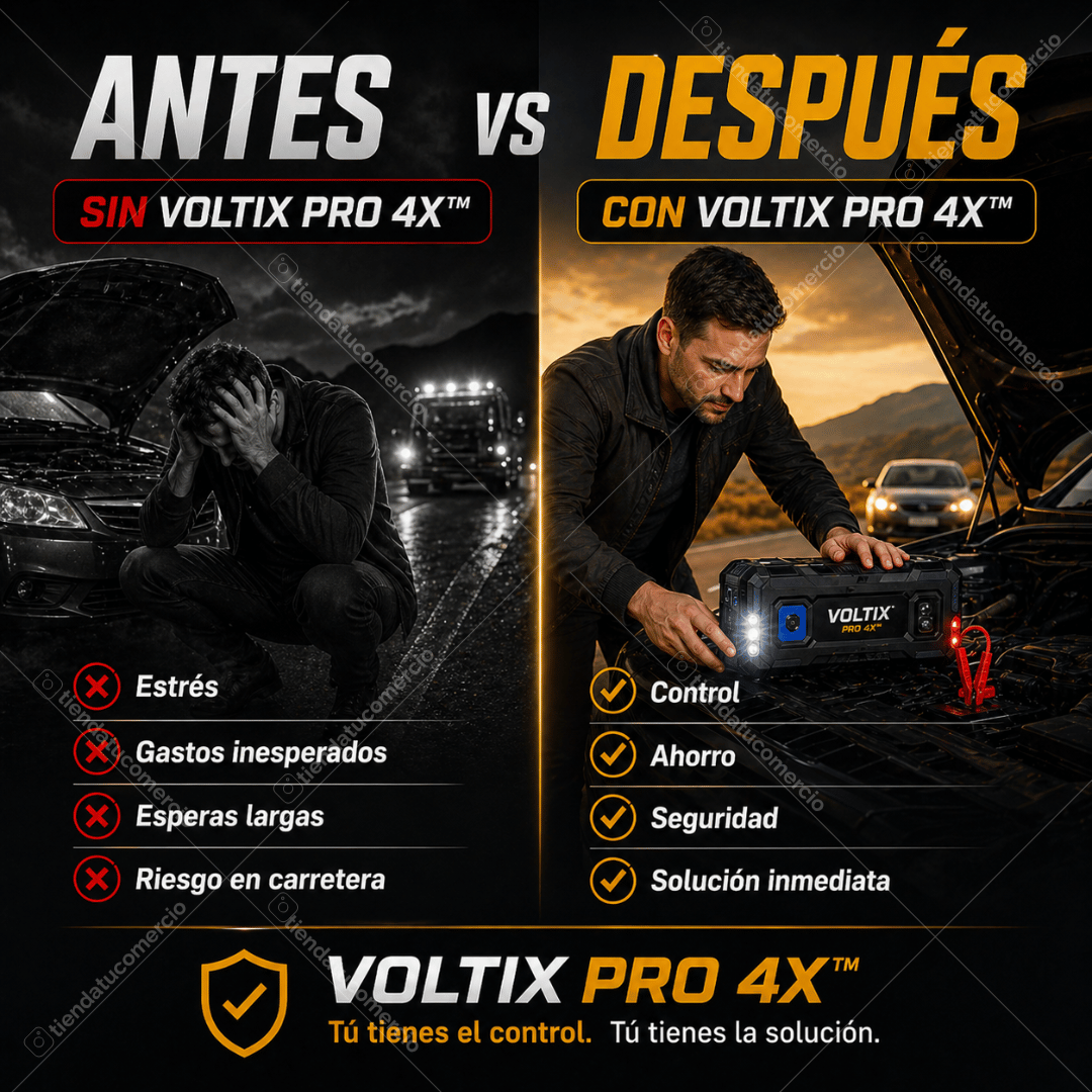 VOLTIX PRO 4X™  – Kit de Emergencia Automotriz 4 en 1