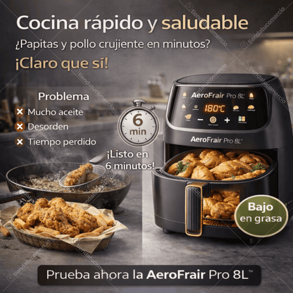 AEROFRAIR PRO 8L™ – Freidora de Aire Inteligente