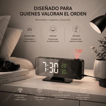 ZENOVA™ — Reloj Despertador Digital LED